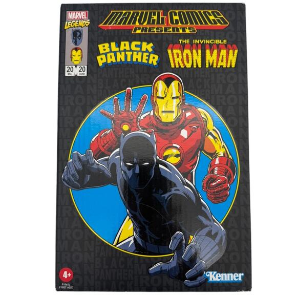 Marvel Legends Black Panther & Iron Man Retro 3.75" Action Figures Kenner Design - Picture 1 of 2